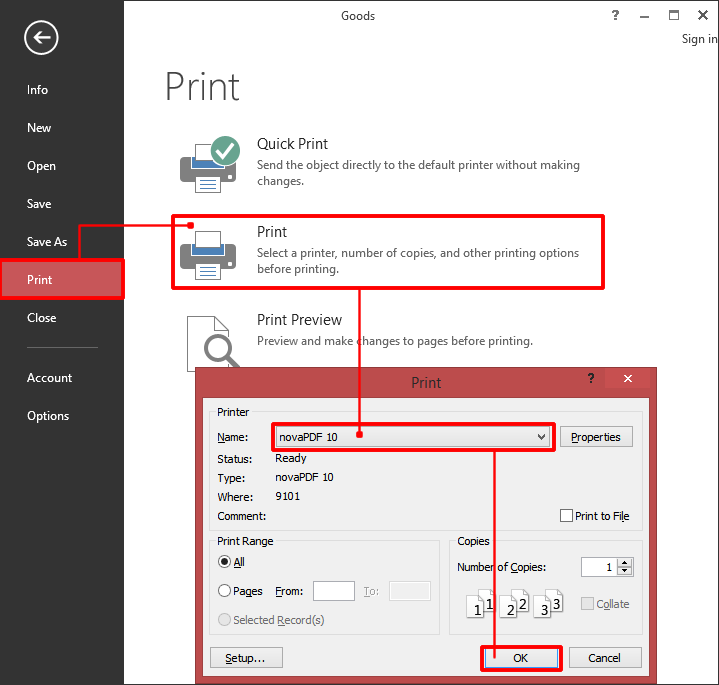 convert pdf to access database