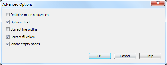 advanced options window advanced options window