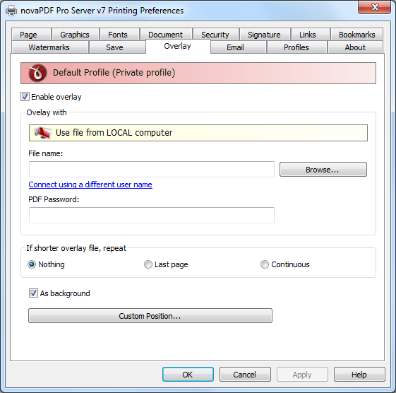 config novapdf overlay config novapdf overlay