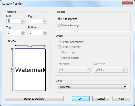 configure custom position configure custom position