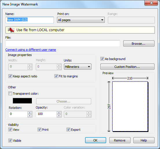 configure new image watermark configure new image watermark