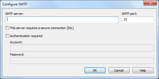 configure smtp server details configure smtp server details