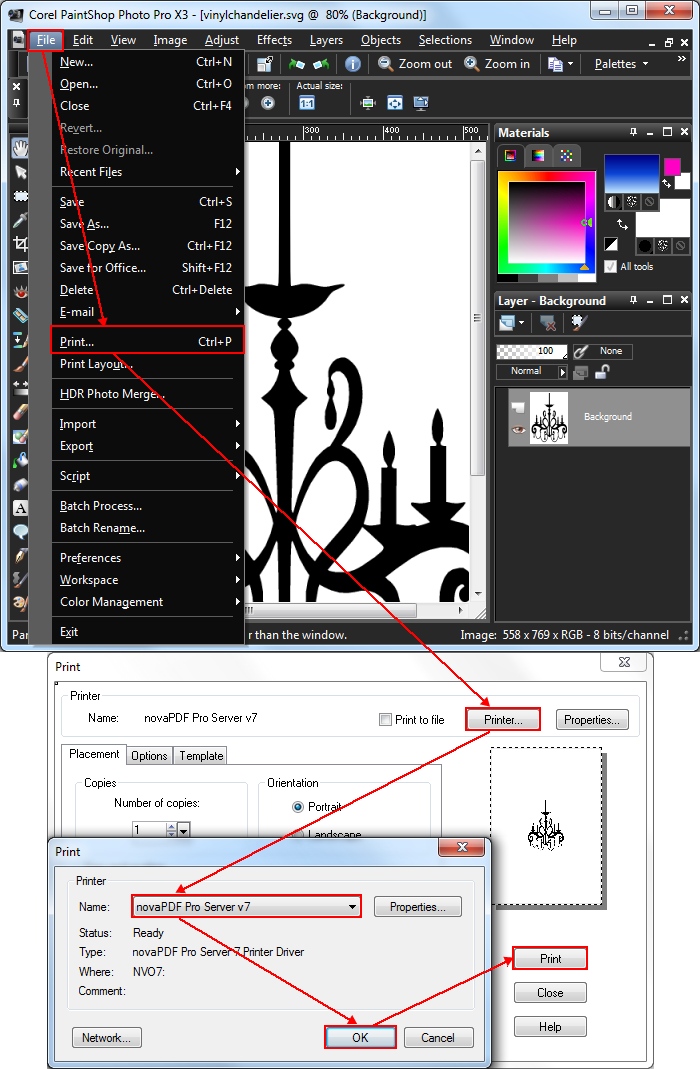 convert raster to vector corel paintshop