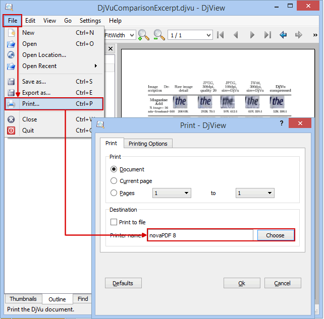 convert djvu to pdf windows