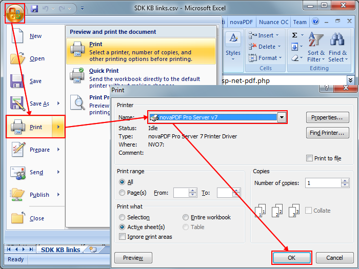 convert xls to csv