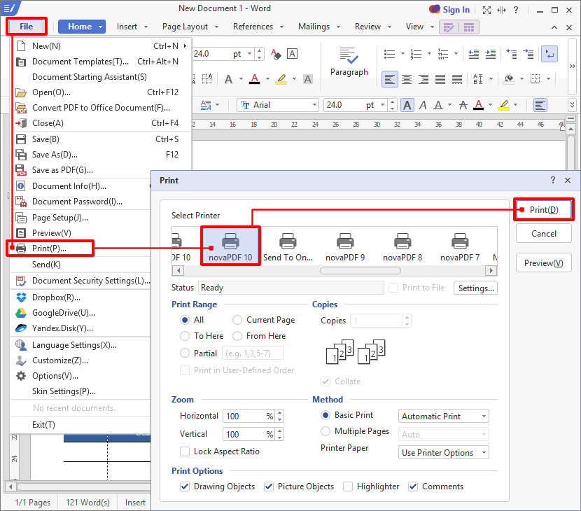 Hancom Word to PDF Hancom Word to PDF