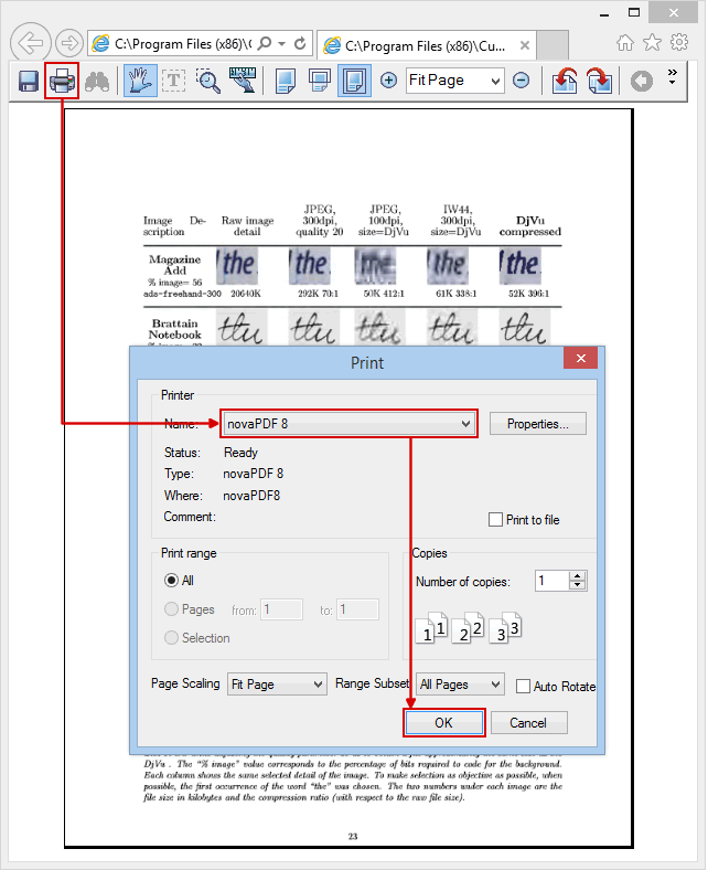 djvu to pdf small size