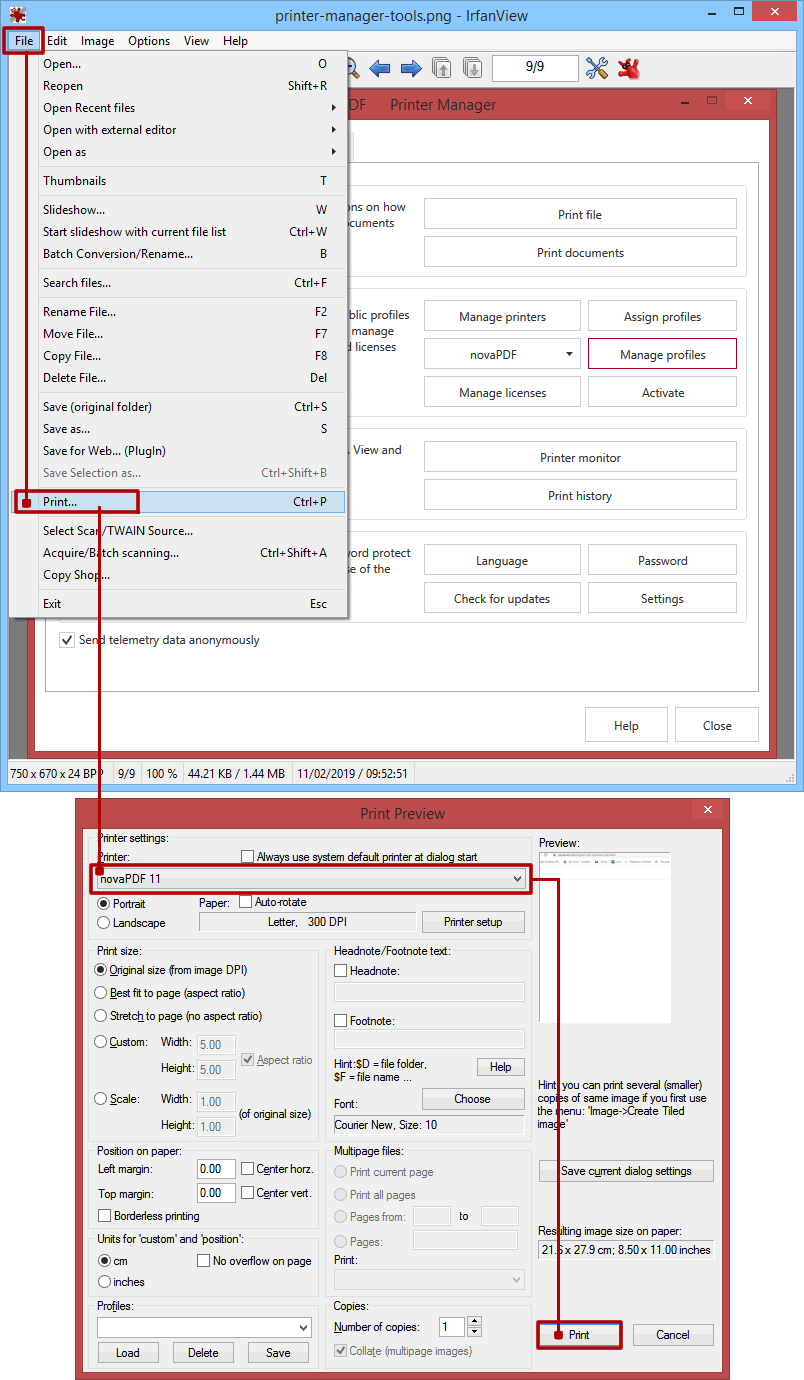 Convert JPG to PDF (or other image formats to PDF) - novaPDF