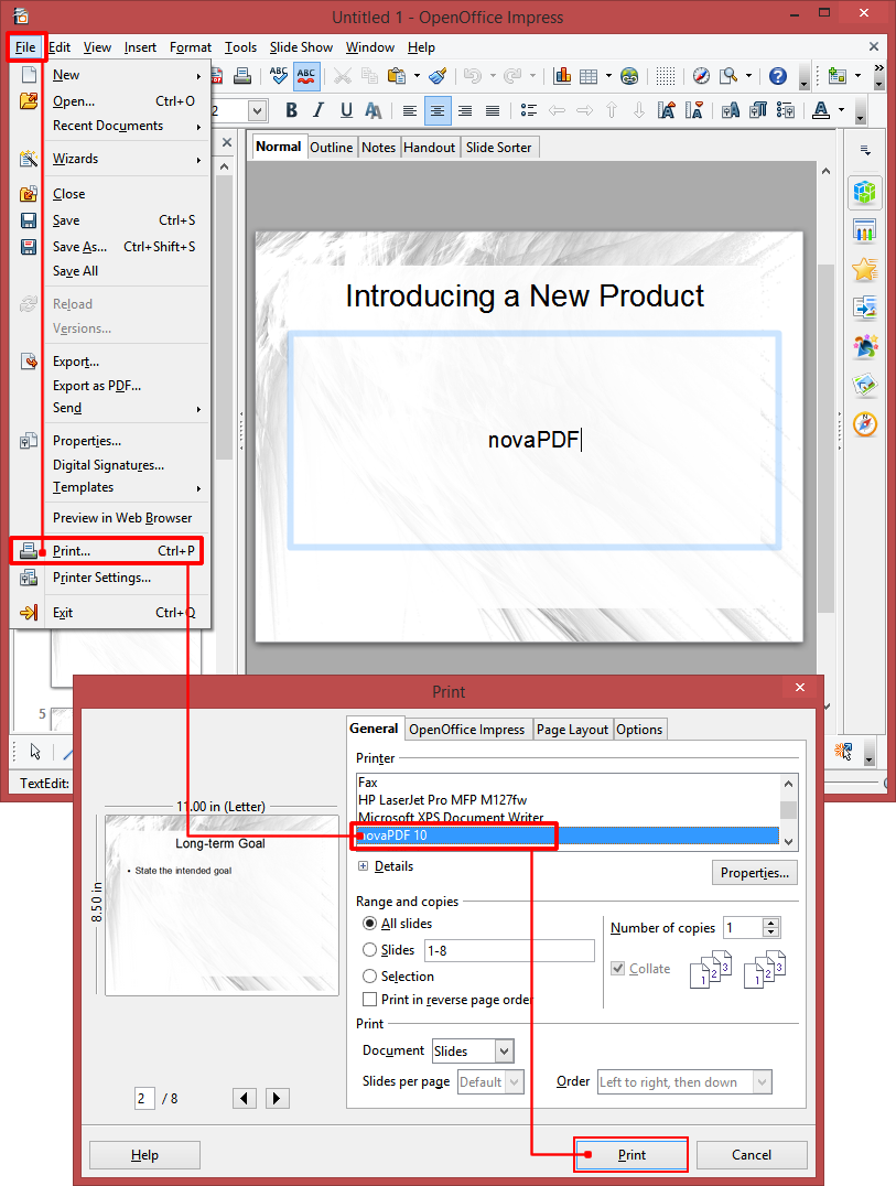 openoffice impress fit slide to window