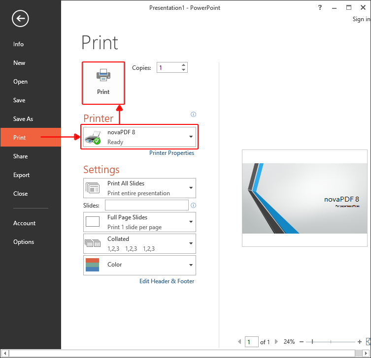 تحويل PowerPoint إلى Pdf Microsoft PowerPoint العروض التقديمية Novapdf