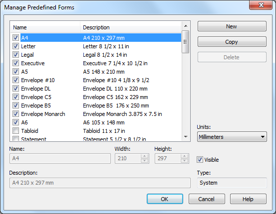 predefined forms predefined forms