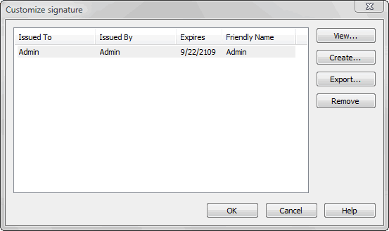 select certificate select certificate