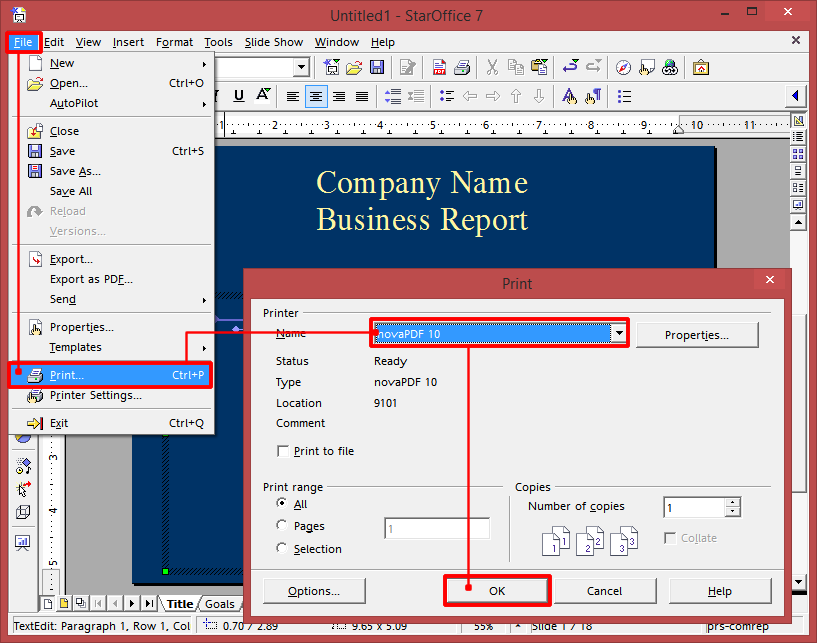 StarOffice to PDF StarOffice to PDF