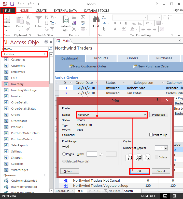 Convert Access To Pdf Novapdf