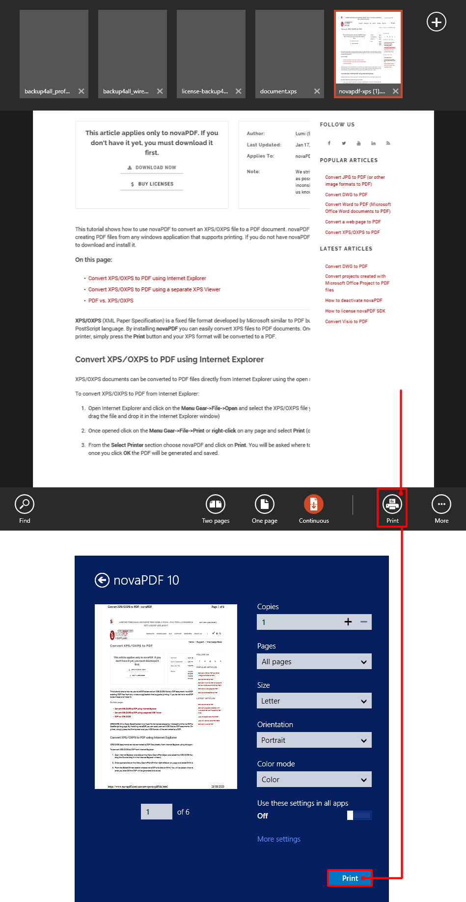 oxps file converter windows xp