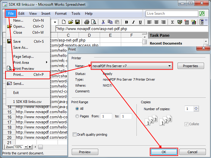 Convert Comma Separated Values Csv Files To Pdf Novapdf