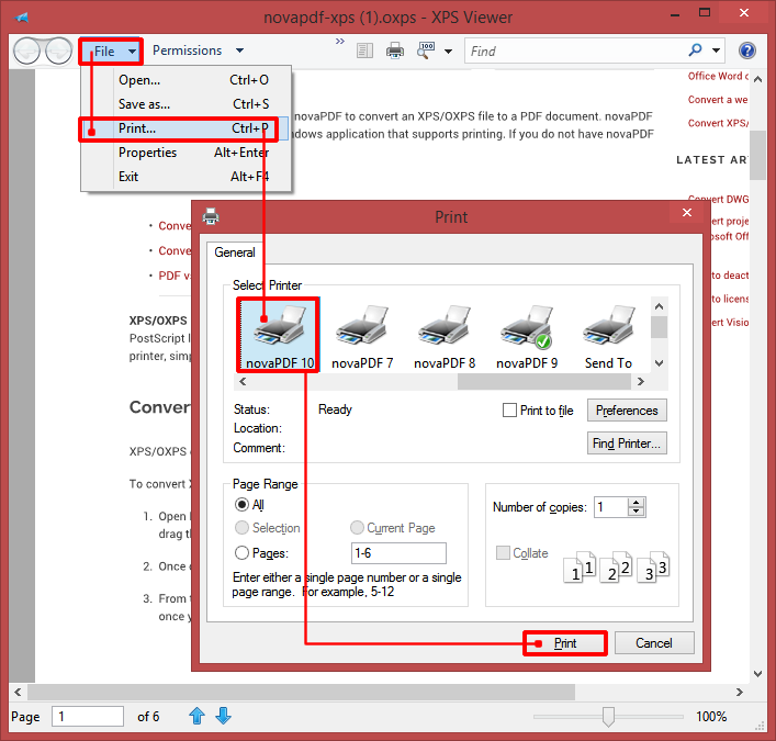 convert xps to pdf format online