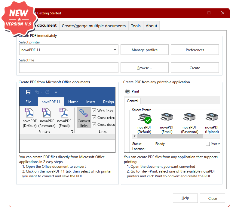 novaPDF Professional screenshot